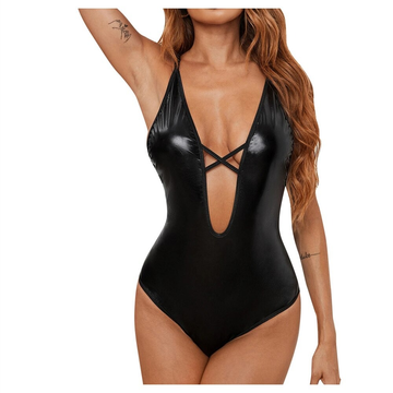 Intimate PU Leather Lingerie for Ladies / Women's Erotic Underwear Sets / Black Sexy Bodysuit - EVE's SECRETS
